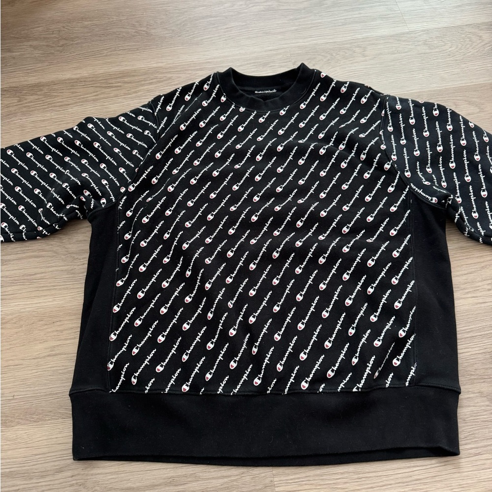 Champion Black Logo Men's Sweater